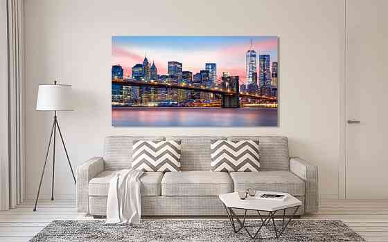 Картина холст в гостиную / спальню  Нью-Йорк   MLP_379 50x100 см Киев