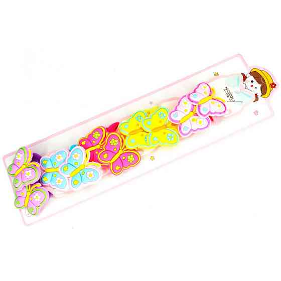 Резинка для волосся дитяча "Метелики" 0108-412, 10 штук Вінниця
