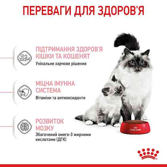 Корм для котят в возрасте от 1 до 4 месяцев и кошек во время беременности ROYAL CANIN MOTHER & BABYCAT 2 кг Киев