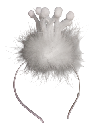 Обруч новорічний на голову із короною one size білий Київ