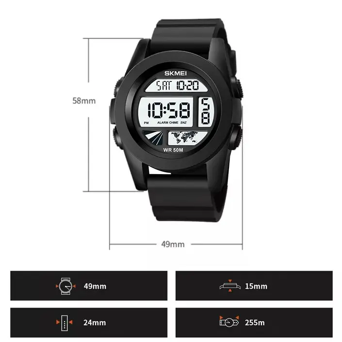 Мужские спортивные часы Skmei 1906 (Белый циферблат) Винница - изображение 6