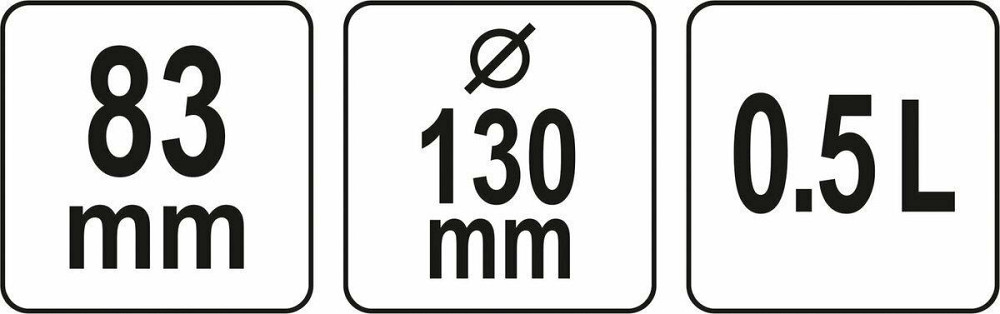 Глечик гумовий для гіпсу і будівельних розчинів YATO, об'єм- 0,5 л, Ø= 130 мм, H= 83 мм [20] Одеса - фото 4