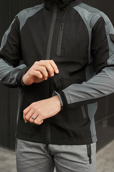 Чоловіча куртка soft shell спортивна софтшел демісезонна softshell осінь весна 'iForce' сіра 2XL Одеса - фото 4