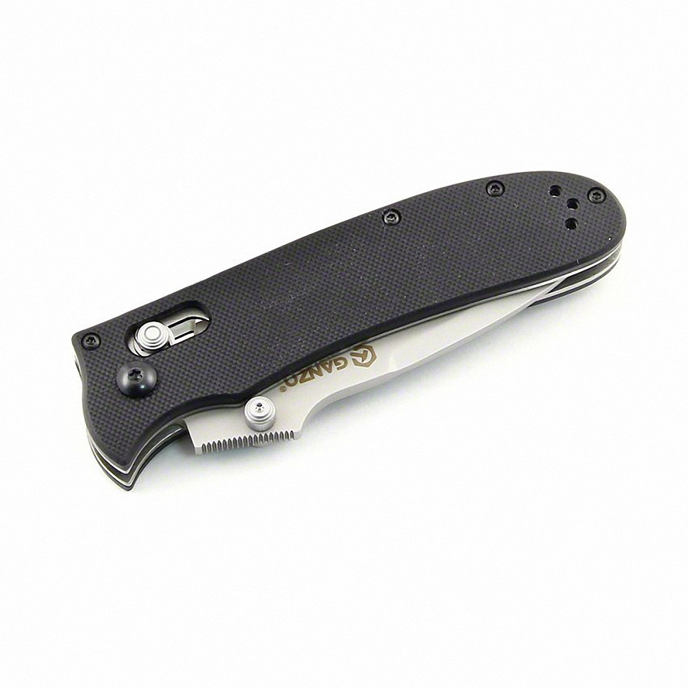 Ніж складаний туристичний Ganzo G704 ( 8.6 см) 440С / G10 чорний Киев - изображение 6