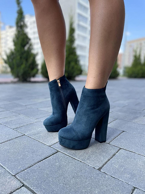 Жіночі туфлі STILLETA зелені екозамша каблук 13 см (D1715-A917-4) 37р.39р. Коломия - фото 4