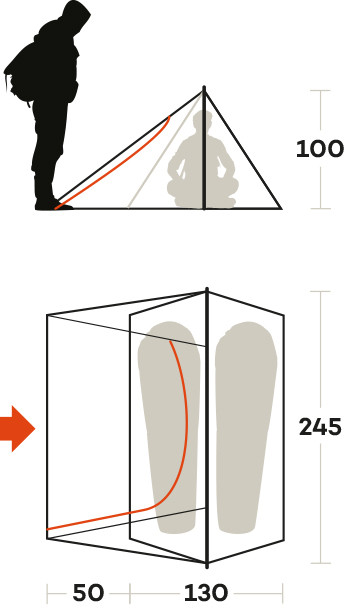 Палатка двухместная Ferrino Sintesi 2 Olive Green (91175HOOFR) Київ - фото 3