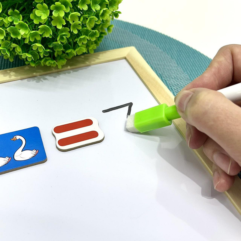 Дерев'яна іграшка Tree Toys двостороння магнітна геометричні фігури маркер (MD 0694) Чернігів - фото 8