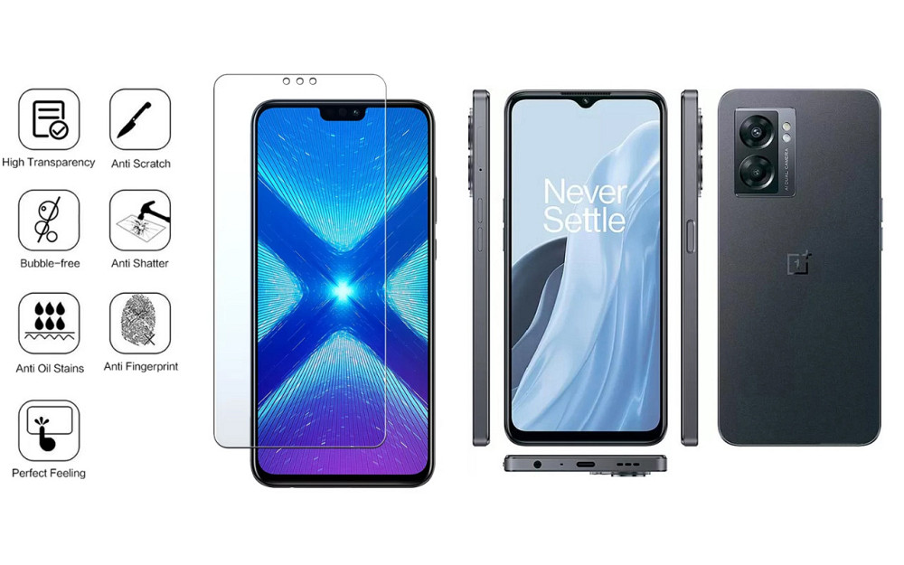 Захисне скло NeoGlass для OnePlus Nord N300 5G – надпрозоре та стійке Київ - фото 4