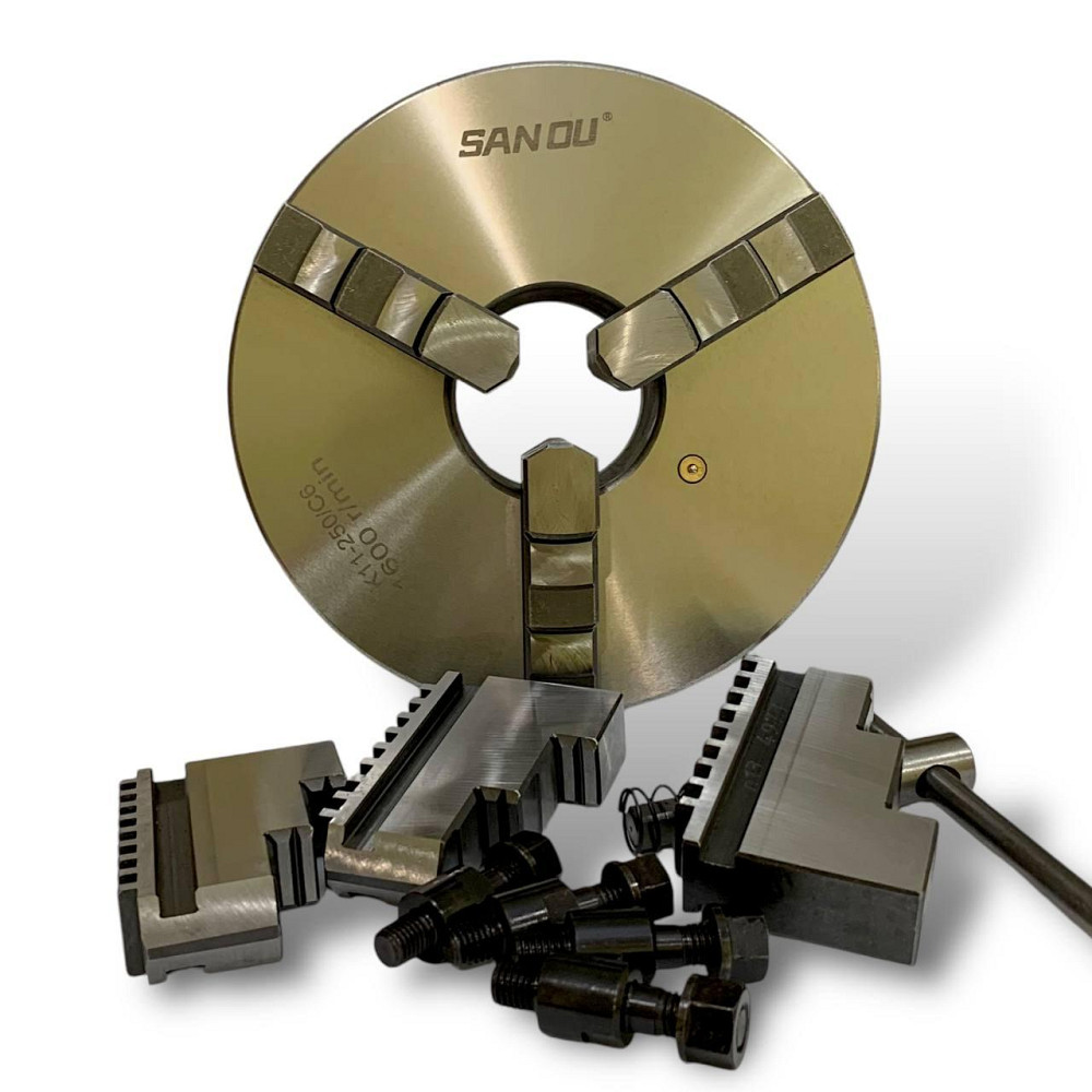 Патрон токарний San Ou  160 мм 3х кул   7100-0027 під конус Харків - фото 6