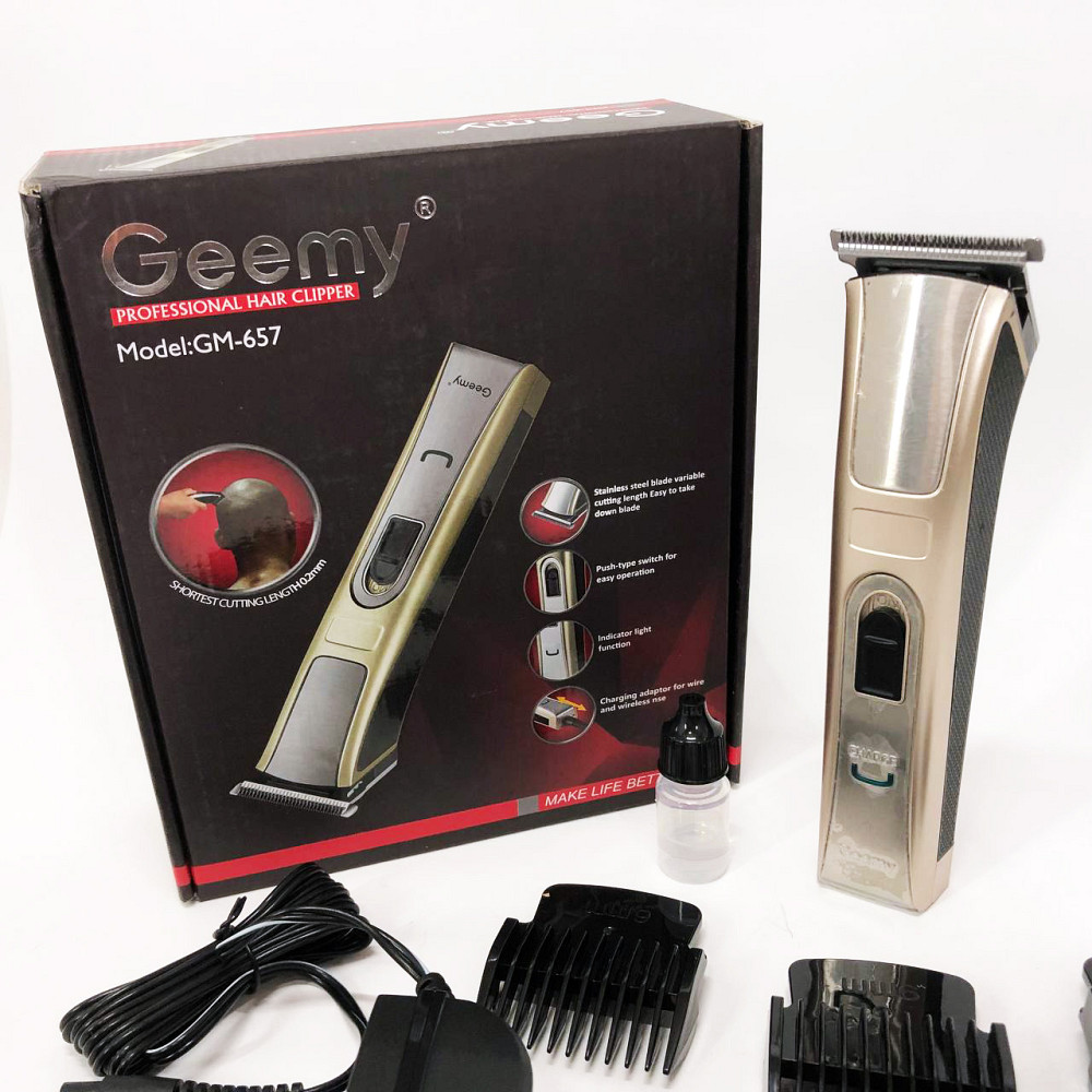 Машинка для стрижки волос для профессионалов Gemei GM-657 Бездротовая машинка стрижки волос AQ-85 Львов - изображение 10