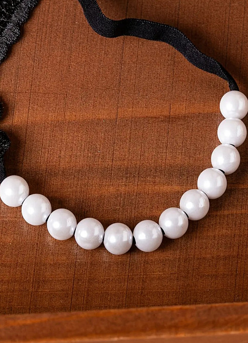 Трусики з намистинками Love you one size чорний Київ - фото 7