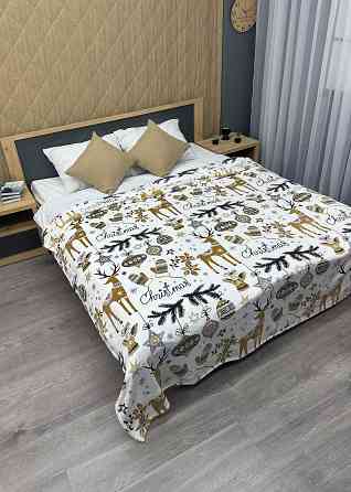 Плед-покривало Decorator WellSoft 150х210 см з різдвяним принтом Різнобарвний (87-178) Київ