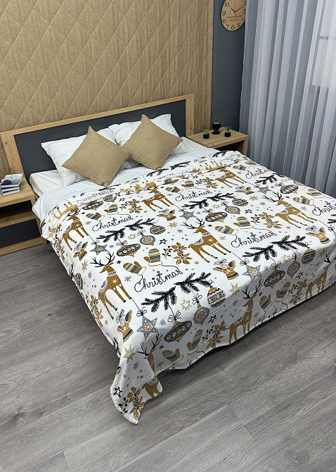 Плед-покривало Decorator WellSoft 150х210 см з різдвяним принтом Різнобарвний (87-178) Київ - фото 3