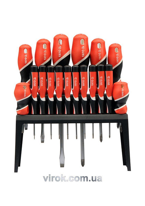 Набір викруток YATO : шліц SL (6), "Philips" PH (6), "Torx" (6). 18 шт. [6/12] Одеса - фото 1