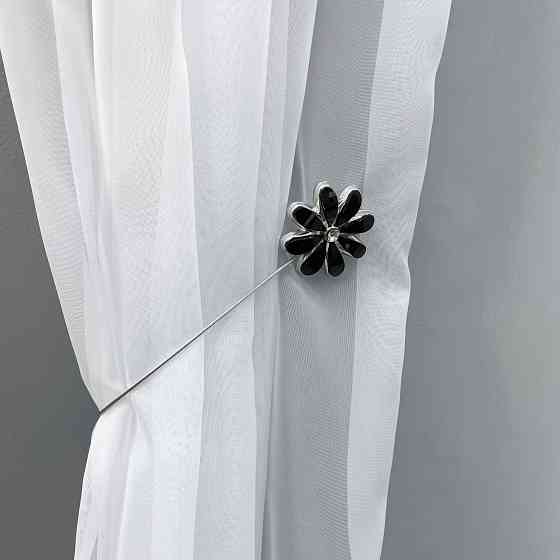 Магніти для штор та гардин "Flowers" набір 2 шт Чорний (81-249) Київ