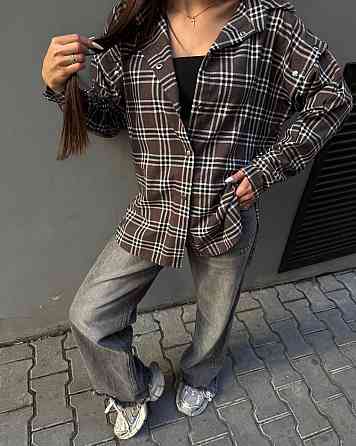 Жіноча повсякденна сорочка в клітинку турецька фланель Одеса