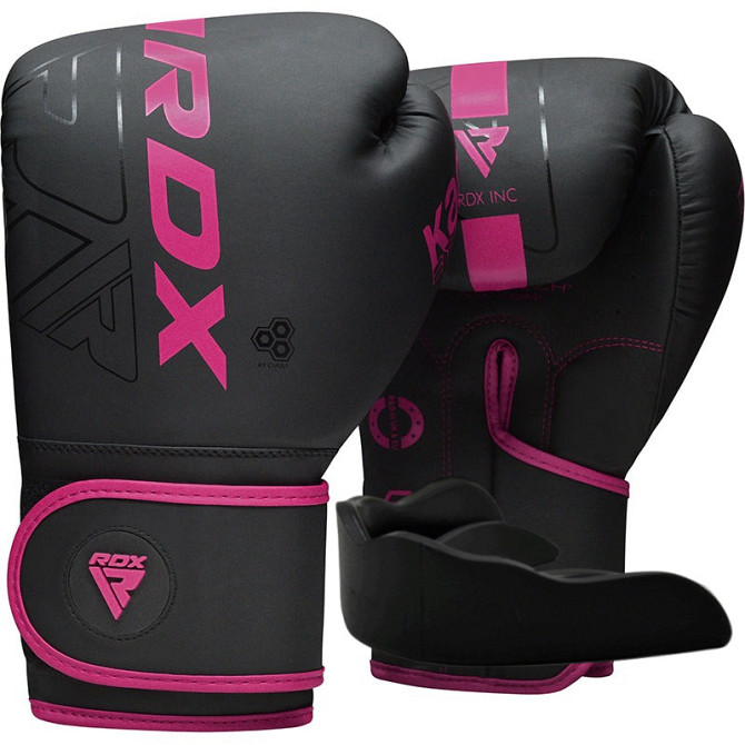 Боксерські рукавиці RDX F6 MATTE PINK-8OZ (капа в комплекті) Каменское - изображение 1