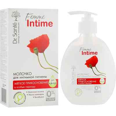 Молочко для інтимної гігієни Dr. Sante Femme Intime М'який дотик 230 мл (4823015922954) Вінниця