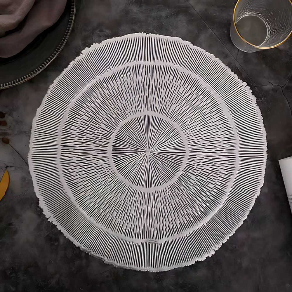 Сервірувальна серветка під гаряче кругла, килимок сервірувальний килимок сріблястий набір 2 шт Кам'янець-Подільський - фото 1