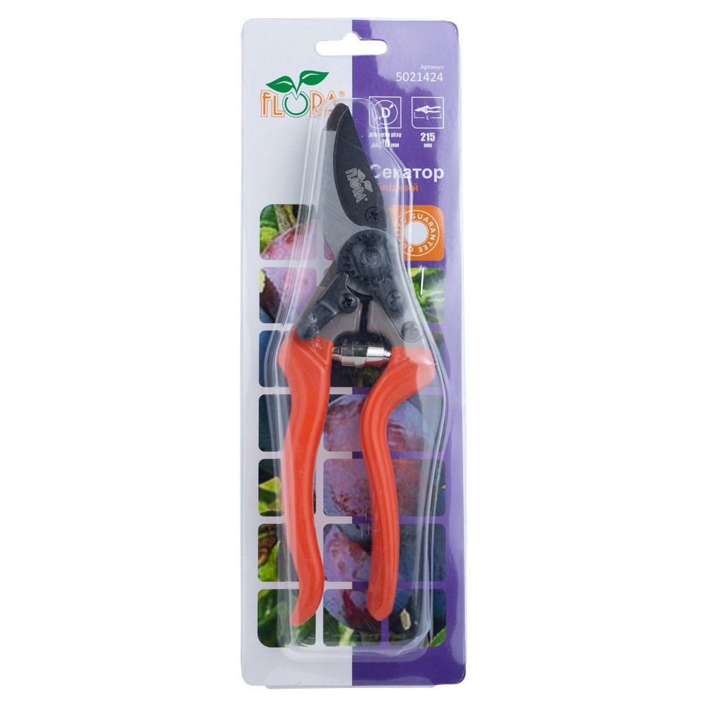 Секатор обводной 215мм нержавеющая сталь (прямой) FLORA (5021424) Ровно - изображение 7