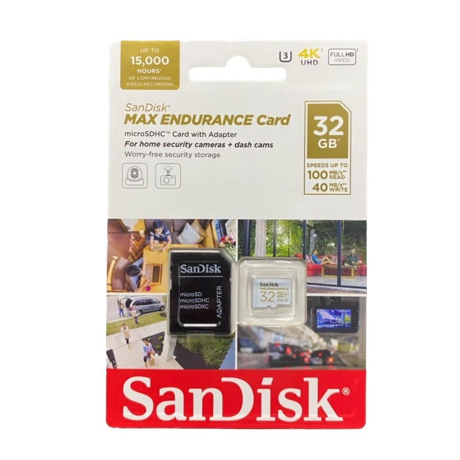 Карта памяти microSDHC (UHS-1 U3) SanDisk Max Endurance 32Gb class 10 V30 (100Mb/s) (adapterSD) Киев - изображение 7