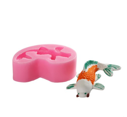 Молд силиконовый рыба 70 на 45 мм розовый Киев - изображение 5