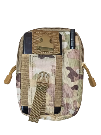 Тактическая мужская поясная сумка 4 кармана 18 на 12 см камуфляжный зеленый Киев