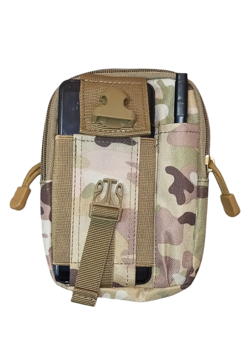 Тактическая мужская поясная сумка 4 кармана 18 на 12 см камуфляжный зеленый Киев - изображение 4
