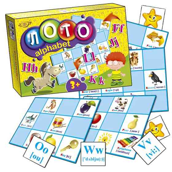 Настільна розвиваюча гра "Лото ALPHABET" MKM0327 англ. мовою Вінниця