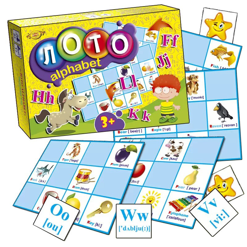 Настільна розвиваюча гра "Лото ALPHABET" MKM0327 англ. мовою Вінниця - фото 1