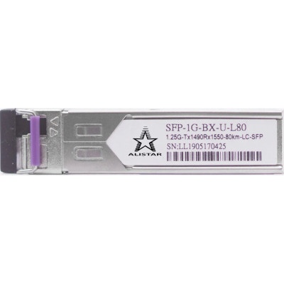 Модуль SFP Alistar Модуль SFP 1000BASE-BX 1SM WDM LC 80KM TX1490/RX1550nm DDM (SFP-1G-BX-U-L80) Вінниця - фото 2