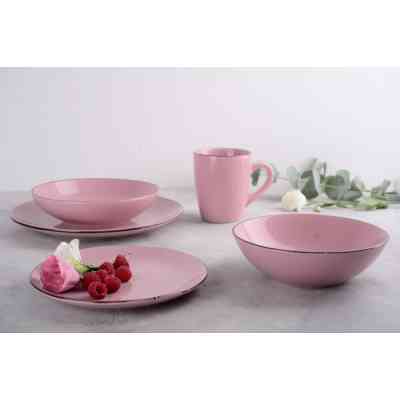 Тарелка Limited Edition Terra 20 см Супова Рожева (YF6007-5) Винница