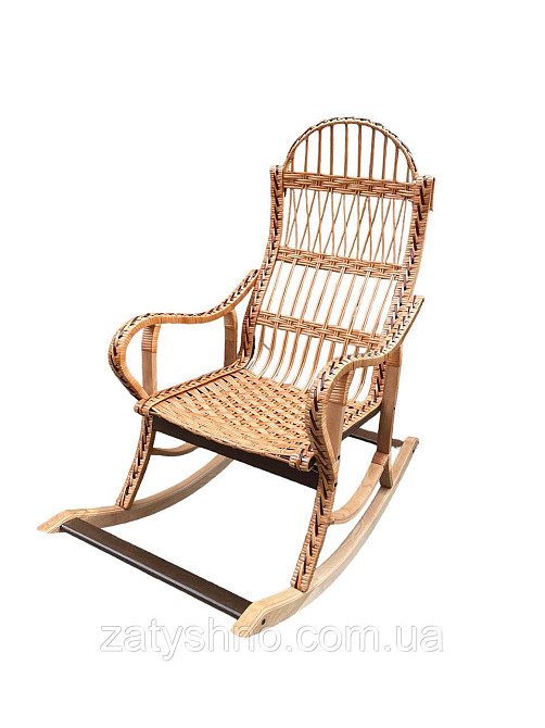 Кресло качалка из лозы с подушкой Киев - изображение 8