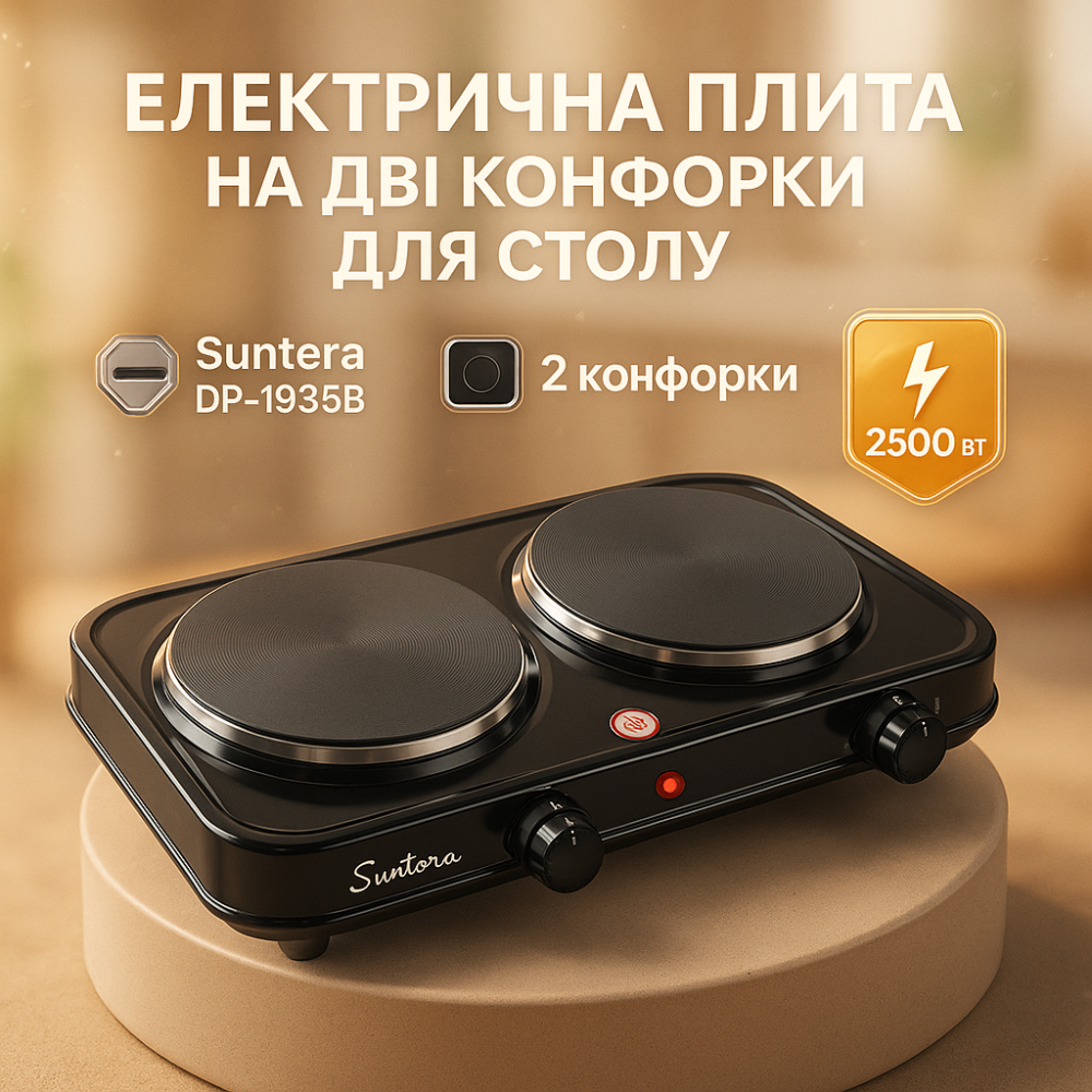 Кухонная электрическая плита на две конфорки, Плита напольная мощная, Мини электроплита PF-76 Львов - изображение 9