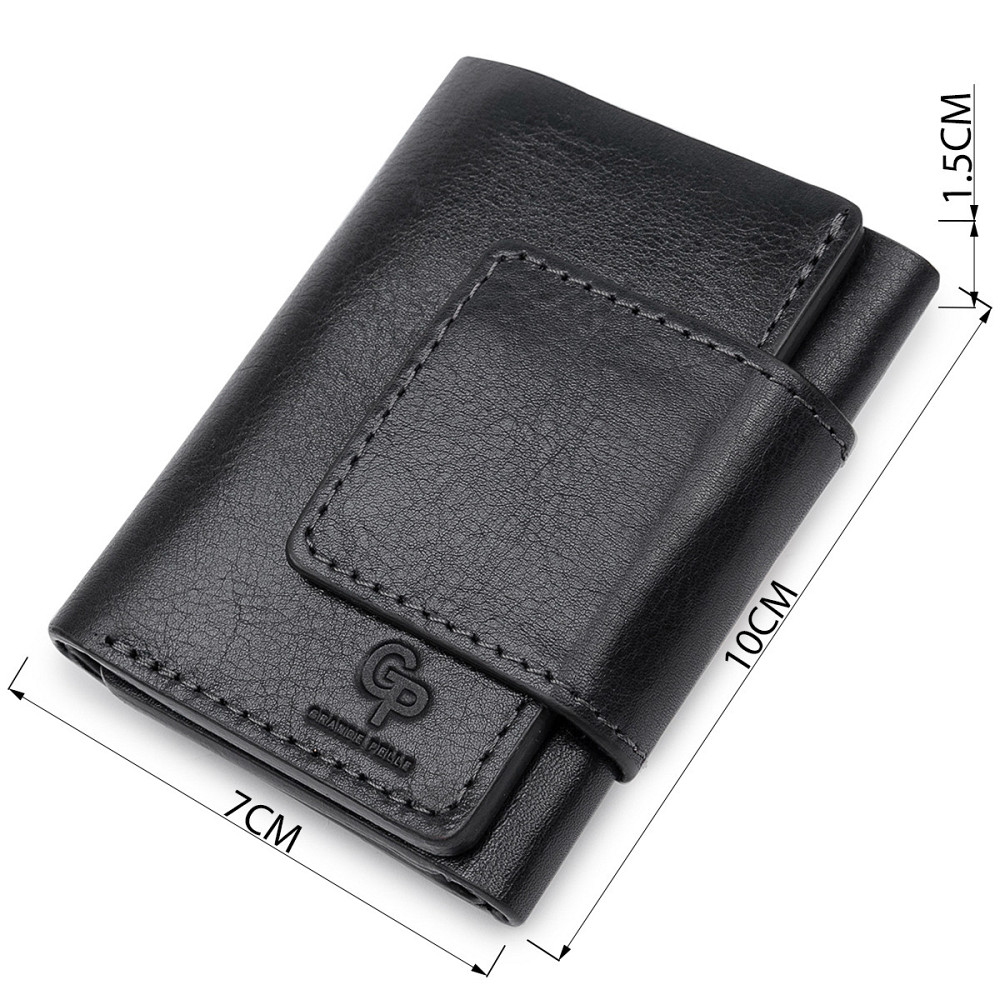 Чоловіче шкіряне портмоне GRANDE PELLE 11511 Синій Київ - фото 9