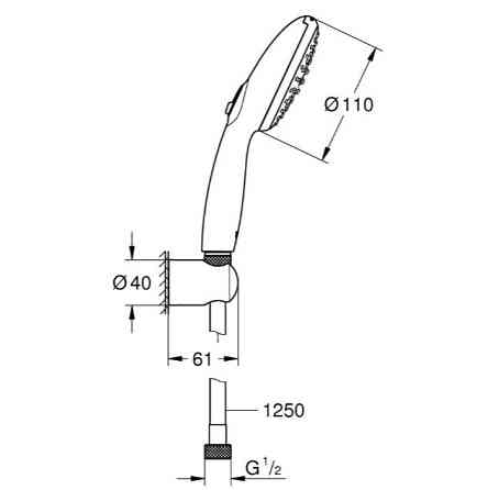 Душовий набір Grohe Tempesta 110 2 режими струменю (Rain, Jet) (261642433)   ( 25062 ) Харків