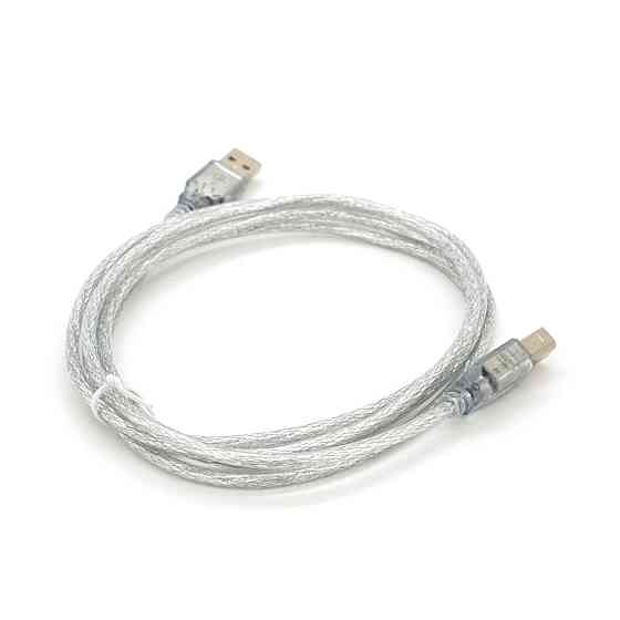 Кабель USB 2.0 AM/BM, 1.8m, прозорий Киев