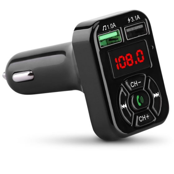 FM-модулятор Bluetooth V5.2 чорний Havit HV-FM807BT Житомир