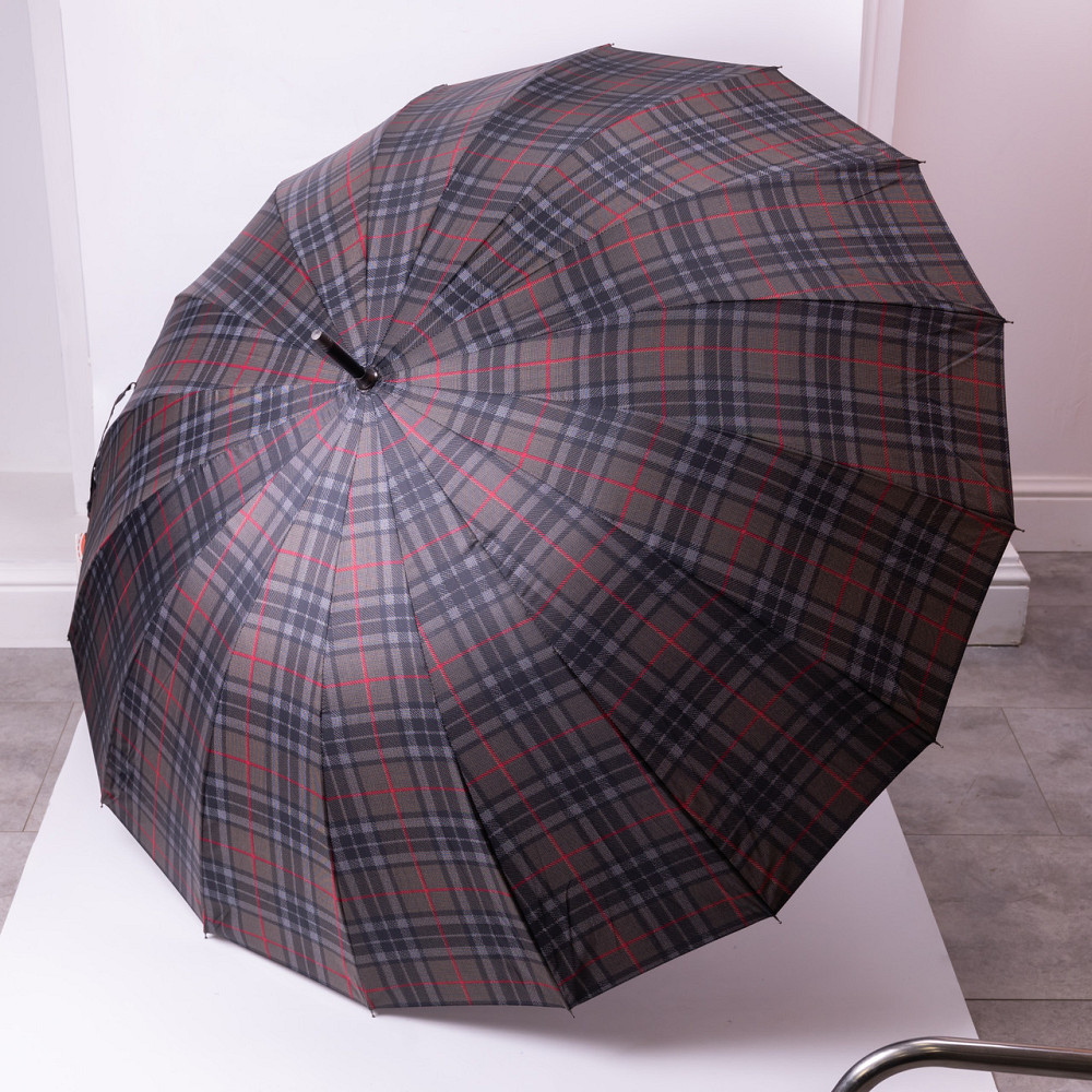 Полуавтоматичний зонт-трость сірий 117 см Київ - фото 7