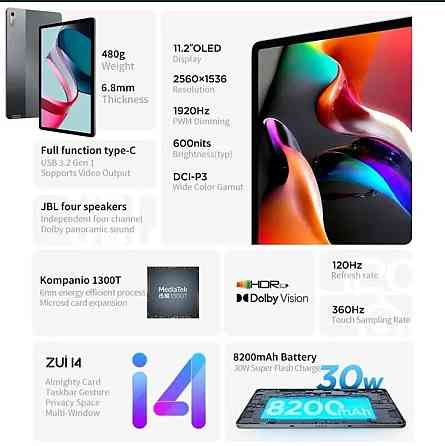 Планшет Lenovo TAB P11 Pro OLED 11.2 120Hz 8200mah SD870 Київ