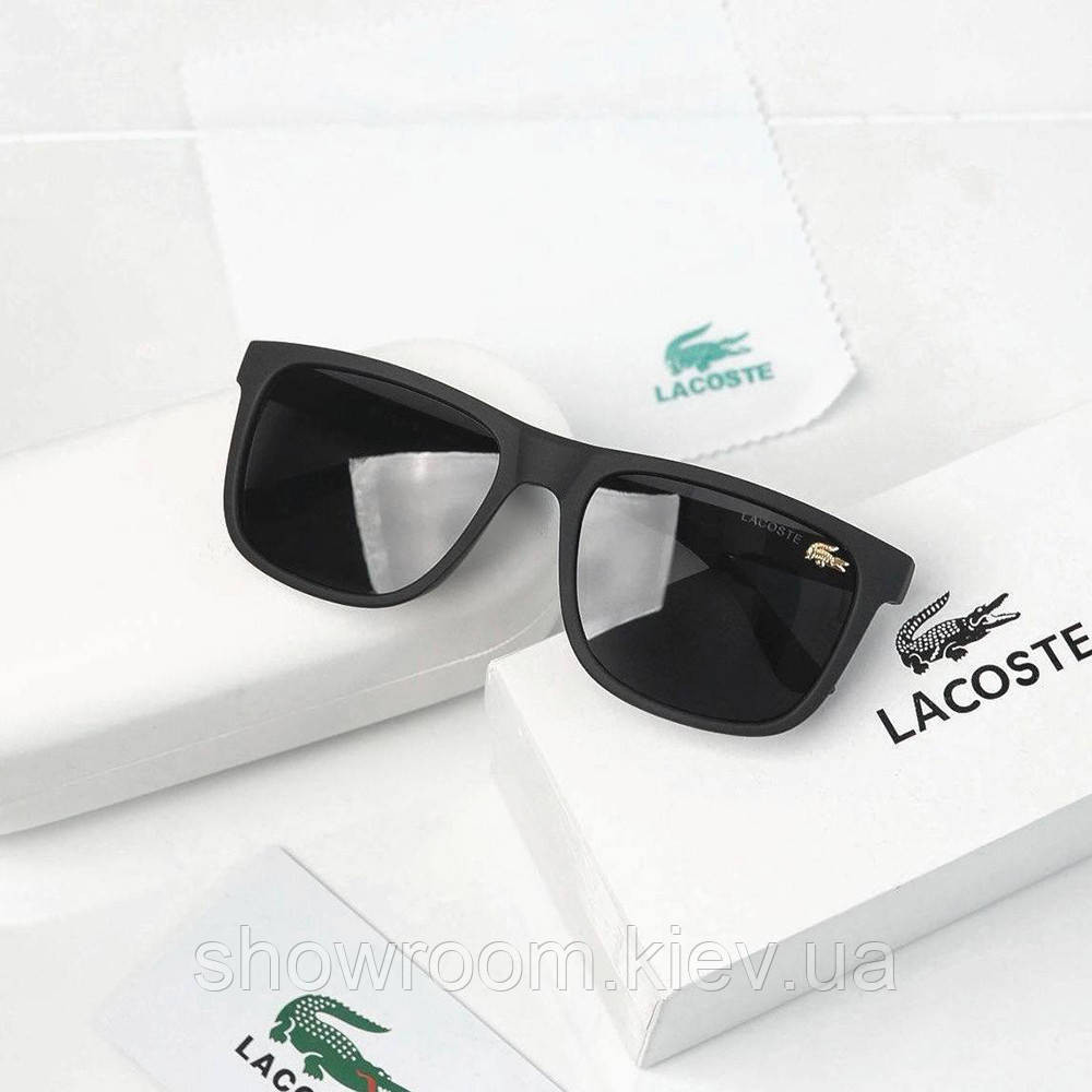 Чоловічі чорні сонцезахисні окуляри Lacoste (205) polaroid Київ - фото 4