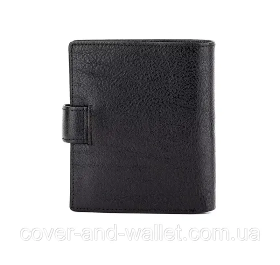 Невелике чоловіче портмоне вертикального типу з натуральної чорної шкіри Marco Coverna MC 010-894 Київ