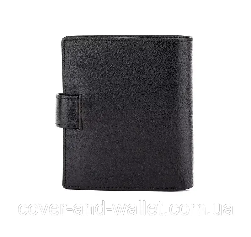 Небольшое мужское портмоне вертикального типа из натуральной черной кожи Marco Coverna MC 010-894 Киев - изображение 3