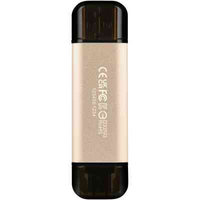 USB флеш накопитель Transcend 128GB JetFlash 930 Gold-Black USB 3.2/Type-C (TS128GJF930C) Винница