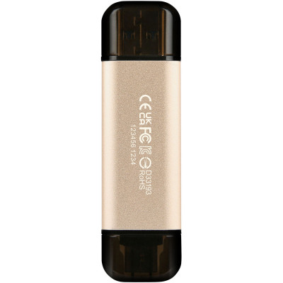USB флеш накопитель Transcend 128GB JetFlash 930 Gold-Black USB 3.2/Type-C (TS128GJF930C) Винница - изображение 2