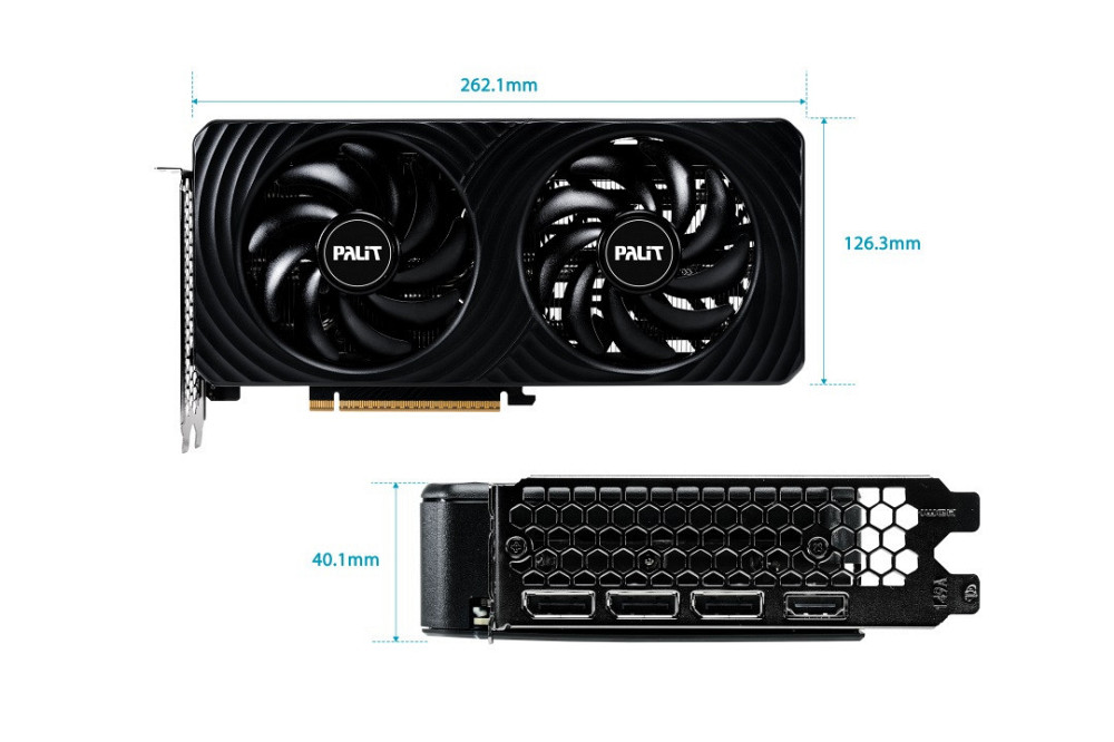 Відеокарта GF RTX 5060 8 GB GDDR7 Dual Palit (NE75060019P1-GB2063D) Black Харьков - изображение 12