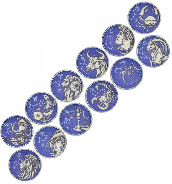 Острів Туамоту набір з 12 монет по 3234 UNC Знаки Зодіака Гороскоп Полтава - фото 1