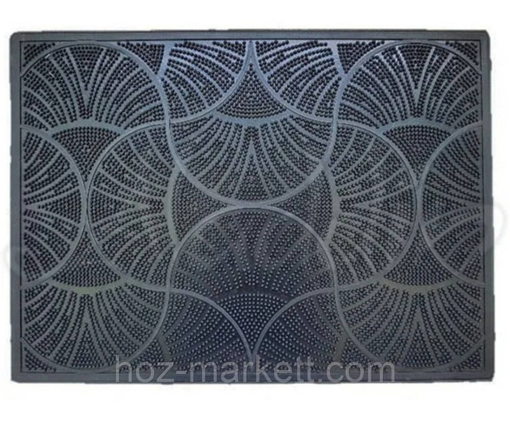 Коврик резиновый придверный  Паутинка 57.2 см х 36 см черный Харьков - изображение 4