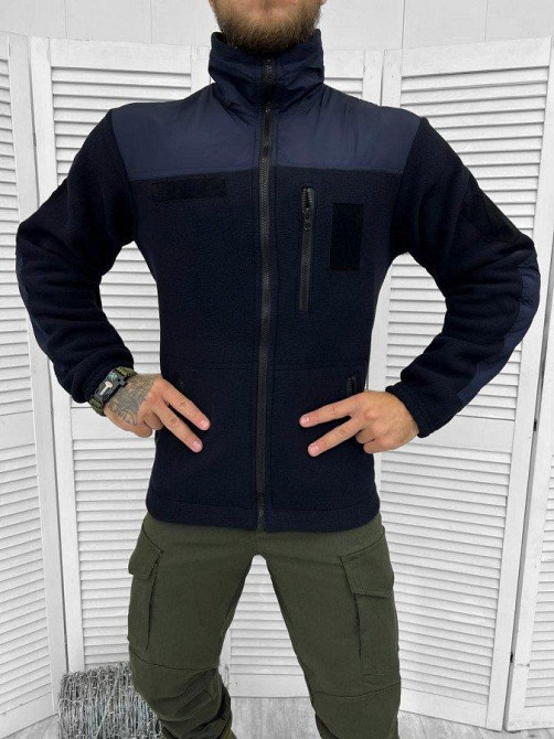 Тактическая флисовка мчс синяя на змейке Одесса - изображение 10