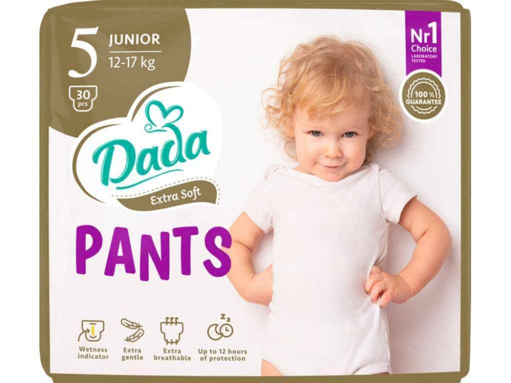 Подгузники-трусики No5 30шт Extra Soft Junior 12-17 кг ТМ Dada Solmir Киев - изображение 1